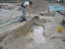 attività in corso di scavo