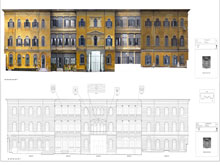 Ortoproiezione e rilievo di edificio in Cuneo